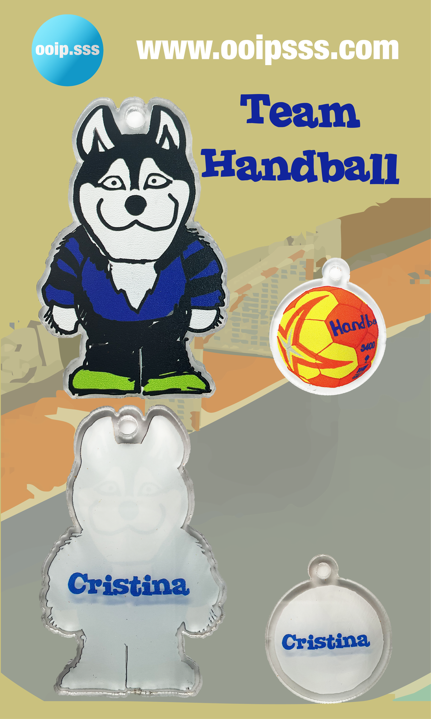 Hack Ball Game Tag (With Personalized Name)